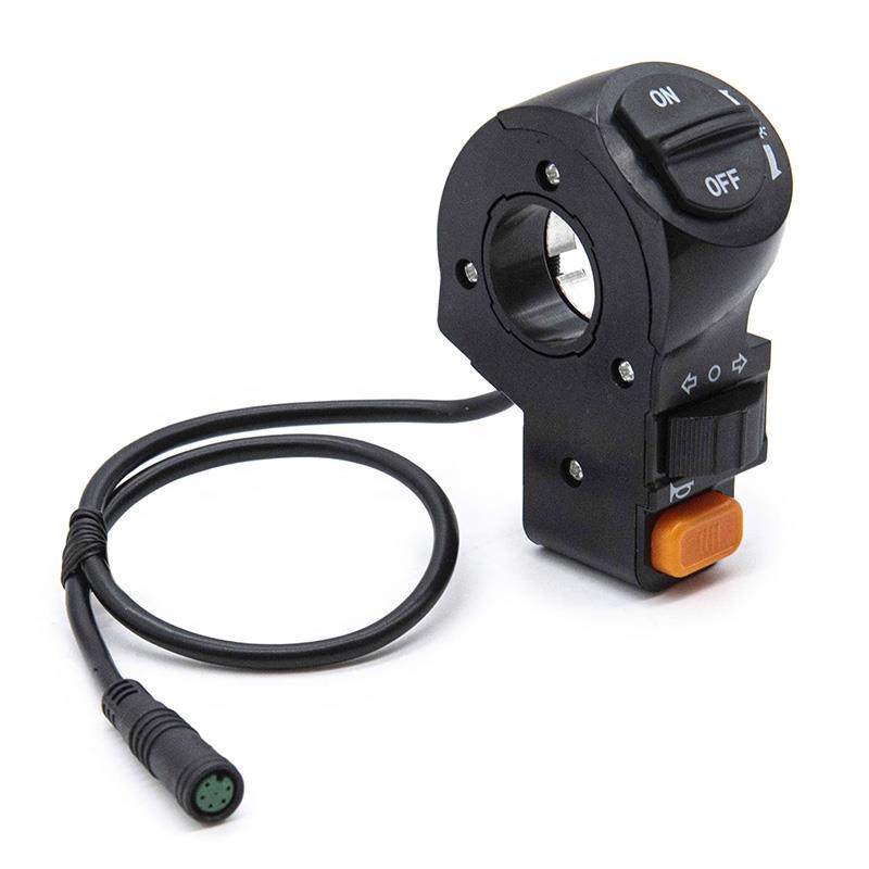 Commodo avec clignotants, phare et klaxon - 3F - 32cm